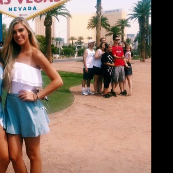 Light washed skater denim skirt: American Apparel - Picture 3 of 3